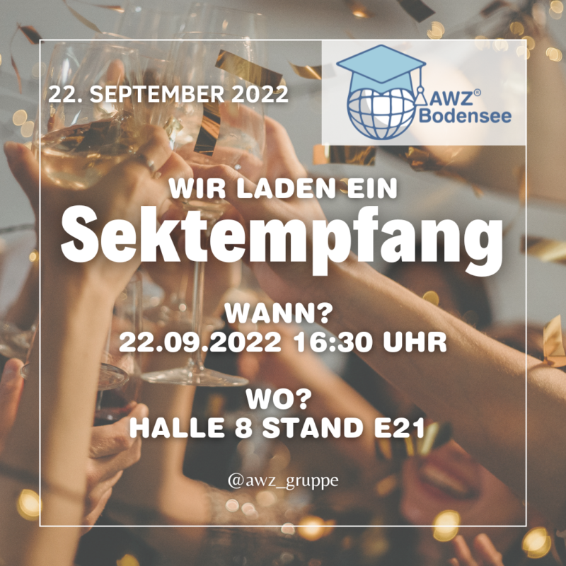 Einladung Sektempfang – AWZ Bodensee GmbH