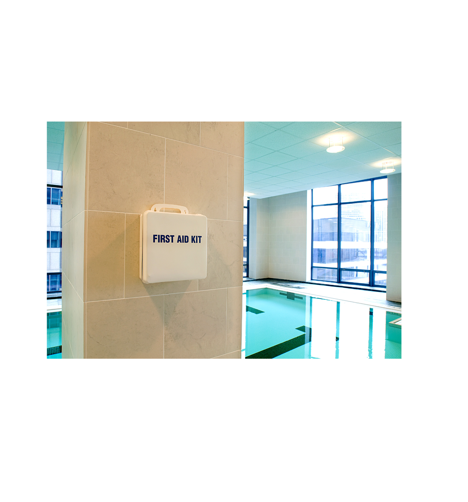 Blau und Weiß Notfall Reaktion Poster (42 × 45 cm)